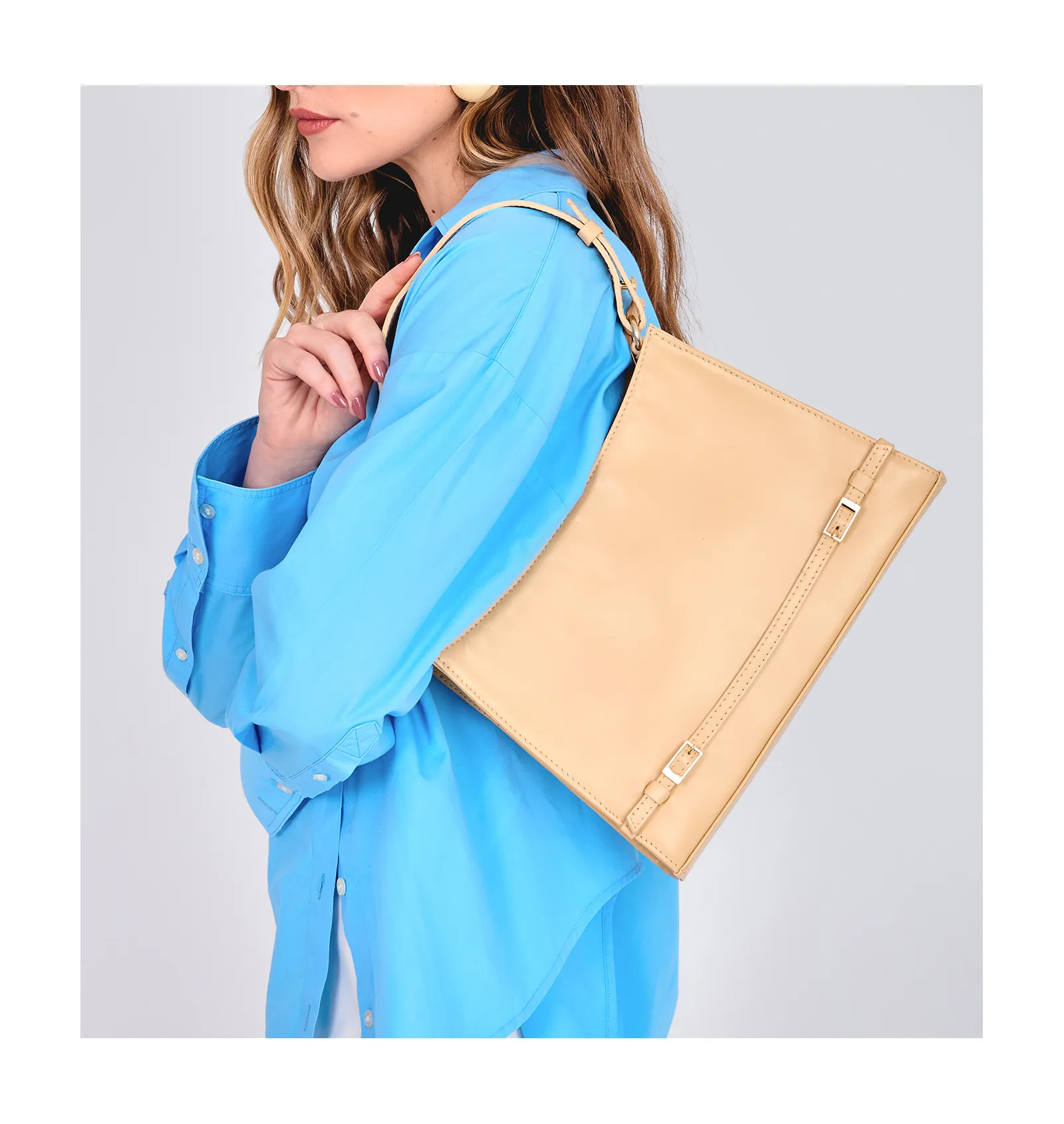 Bolsa De Ombro Couro Amarelo