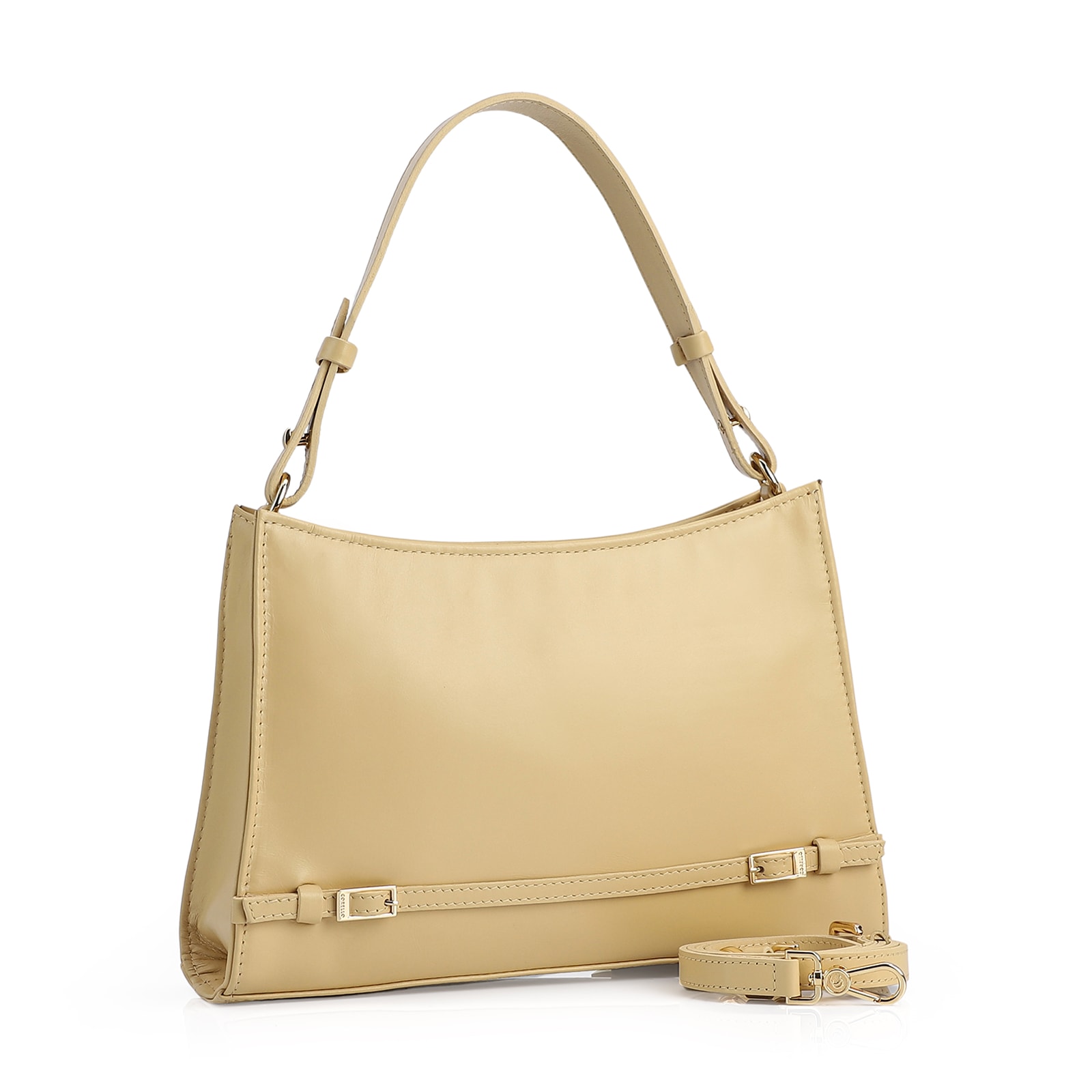 Bolsa De Ombro Couro Amarelo