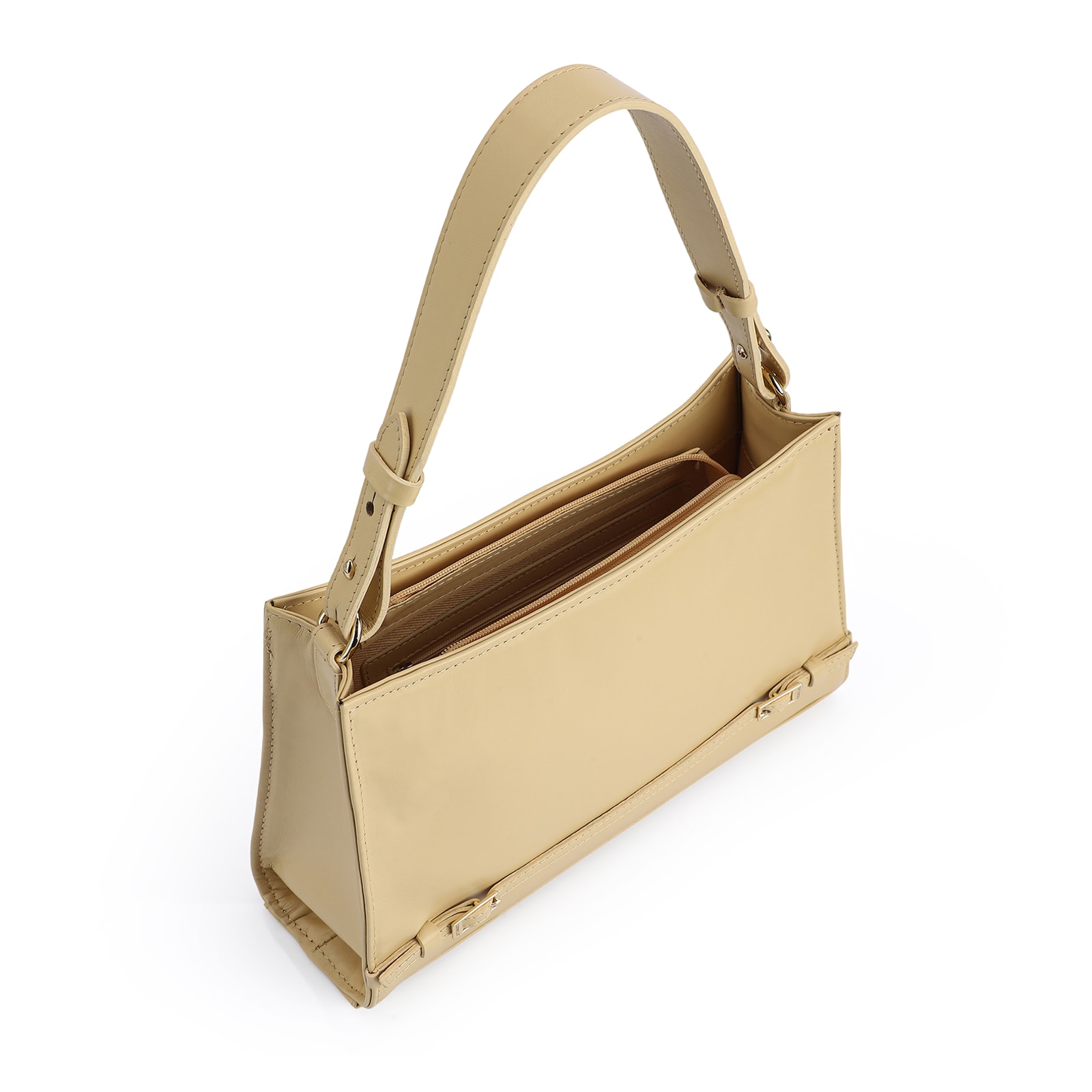 Bolsa De Ombro Couro Amarelo
