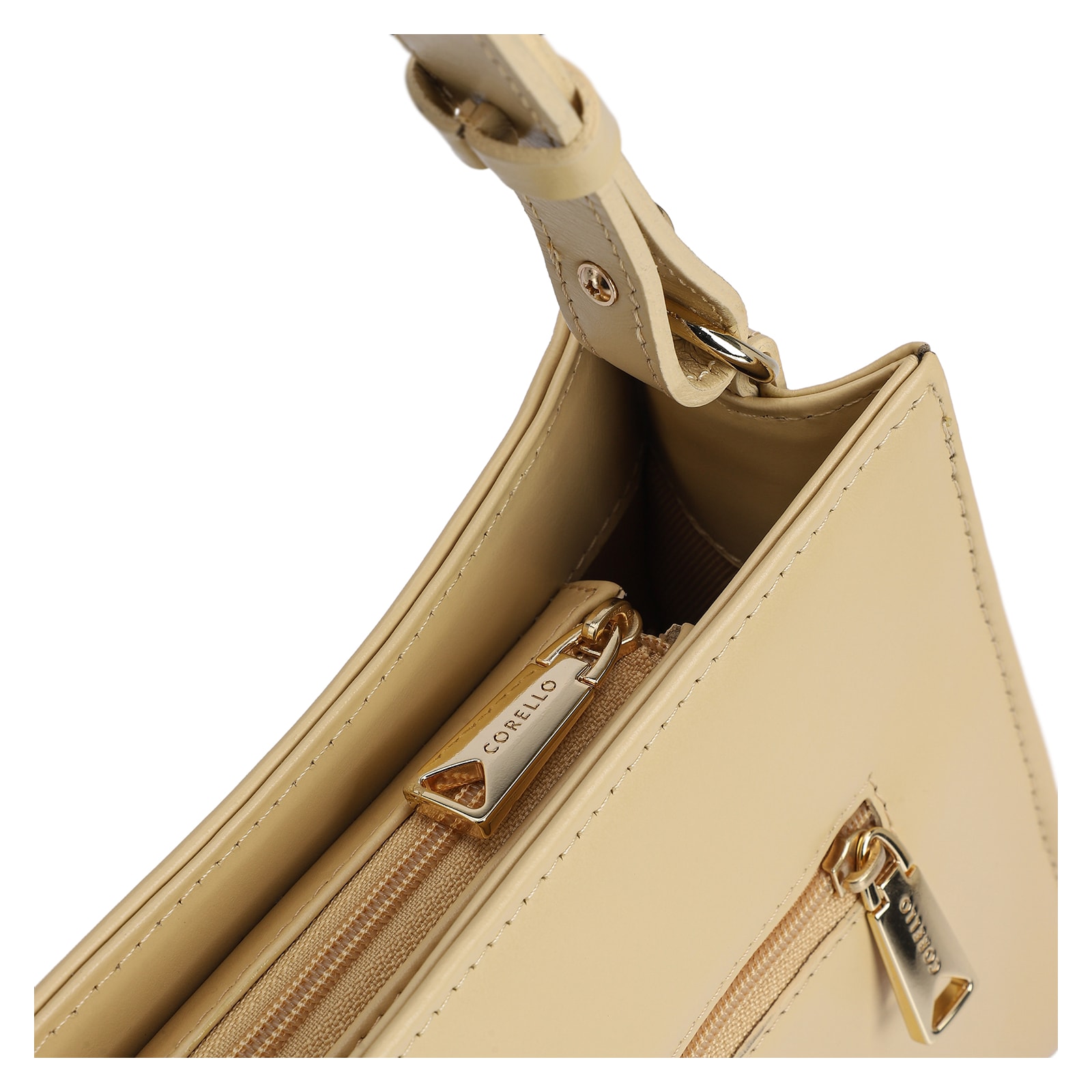 Bolsa De Ombro Couro Amarelo