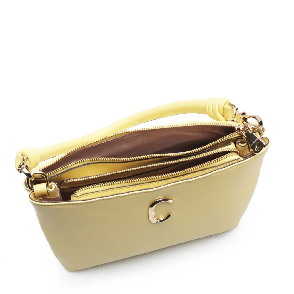 Bolsa De Ombro Couro Amarelo - imagem 4