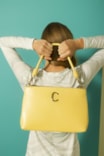 Bolsa De Ombro Couro Amarelo - imagem 6