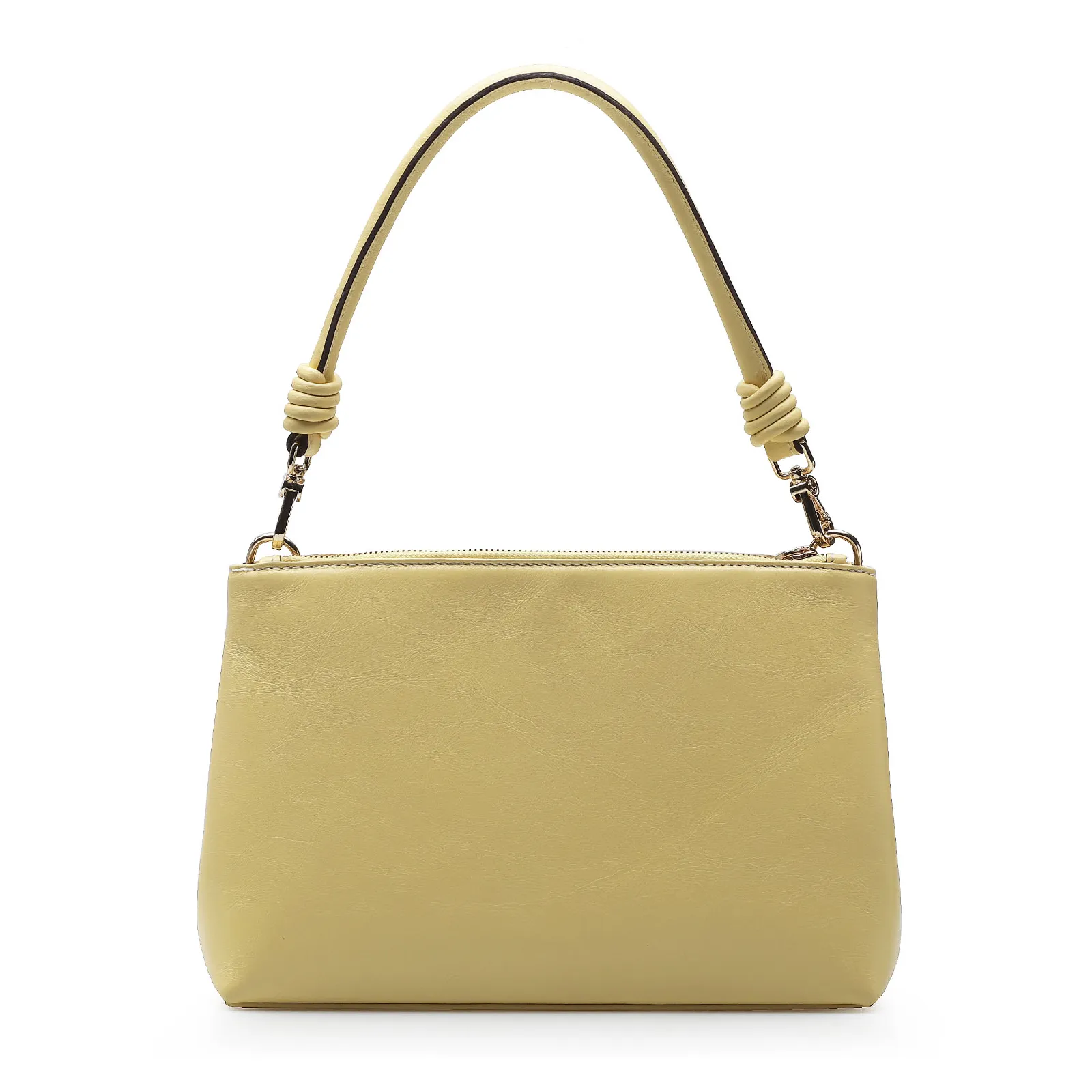 Bolsa De Ombro Couro Amarelo