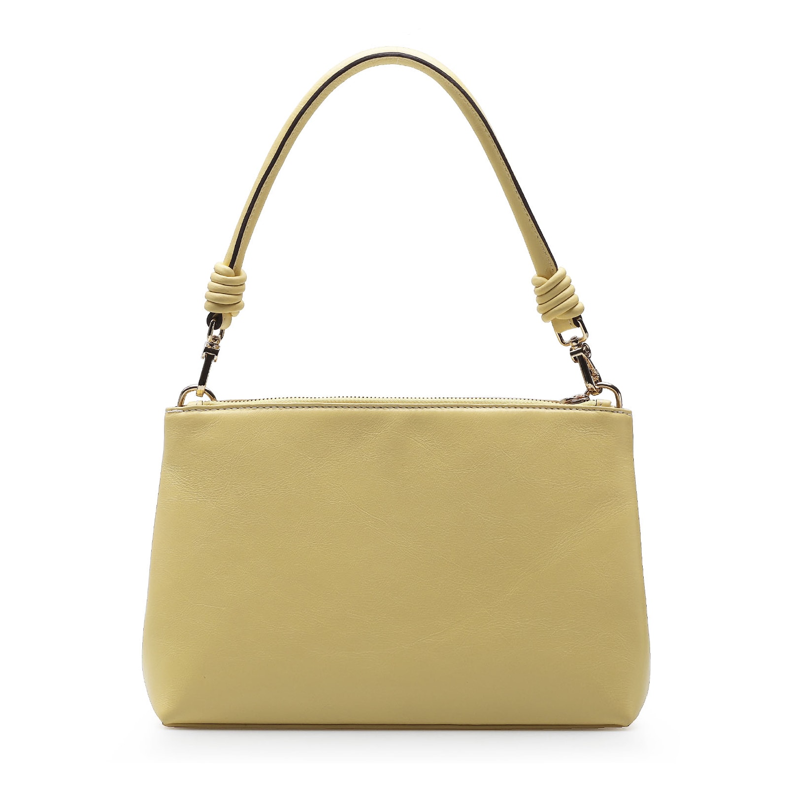 Bolsa De Ombro Couro Amarelo
