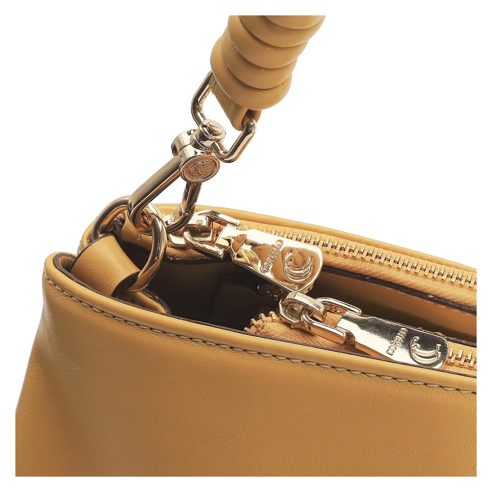 Bolsa De Ombro Couro Amarelo