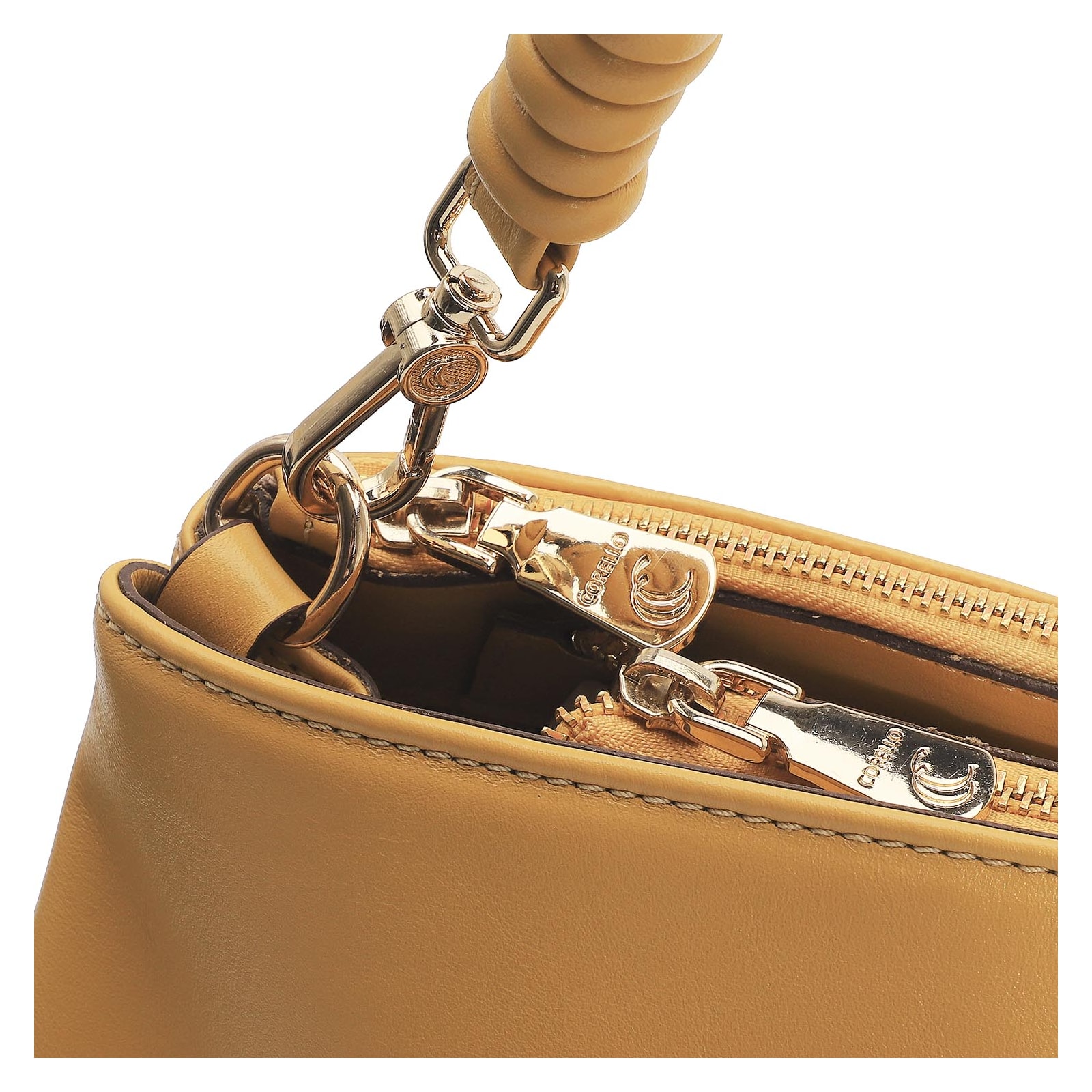 Bolsa De Ombro Couro Amarelo
