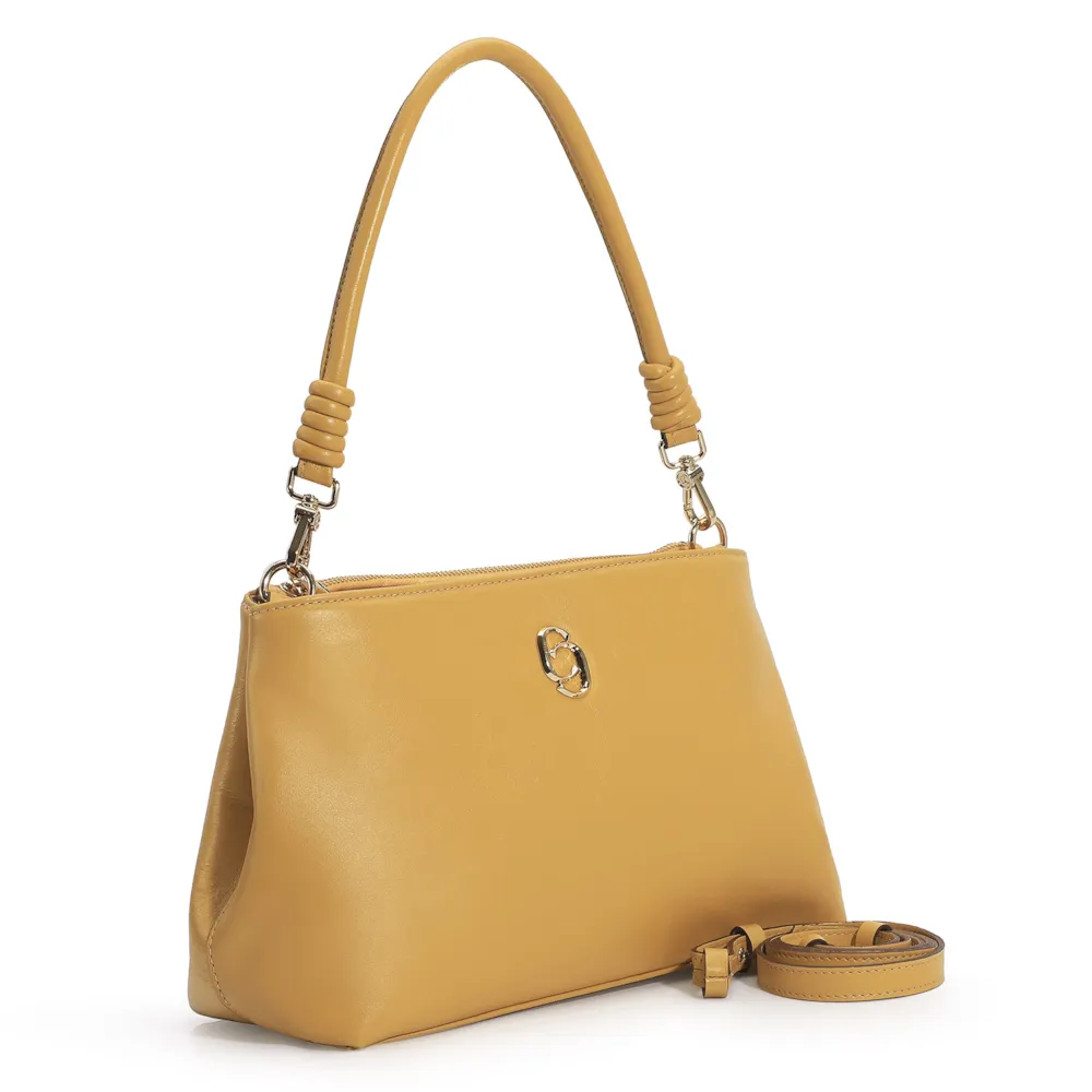 Bolsa De Ombro Couro Amarelo - imagem 2