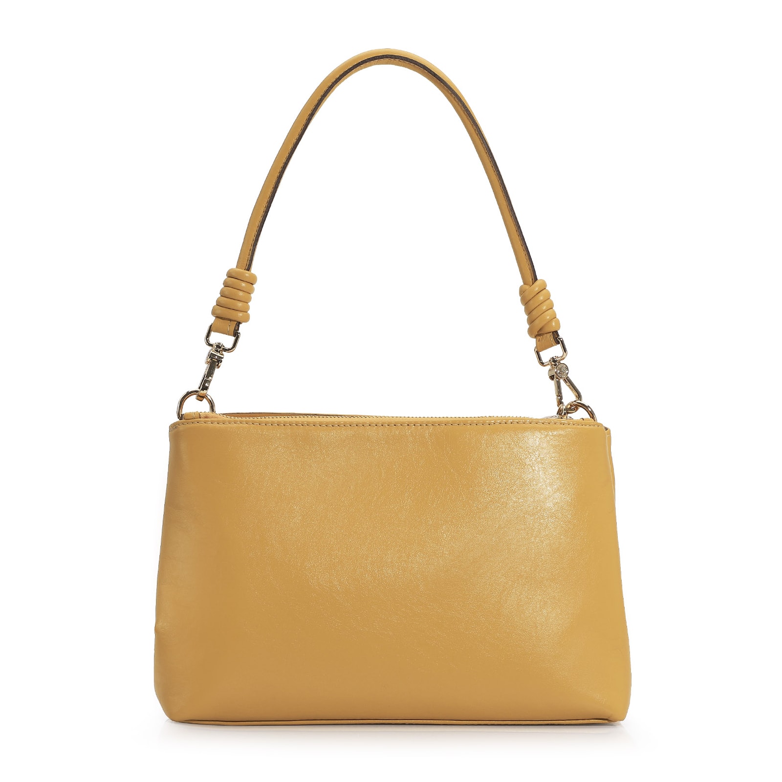 Bolsa De Ombro Couro Amarelo