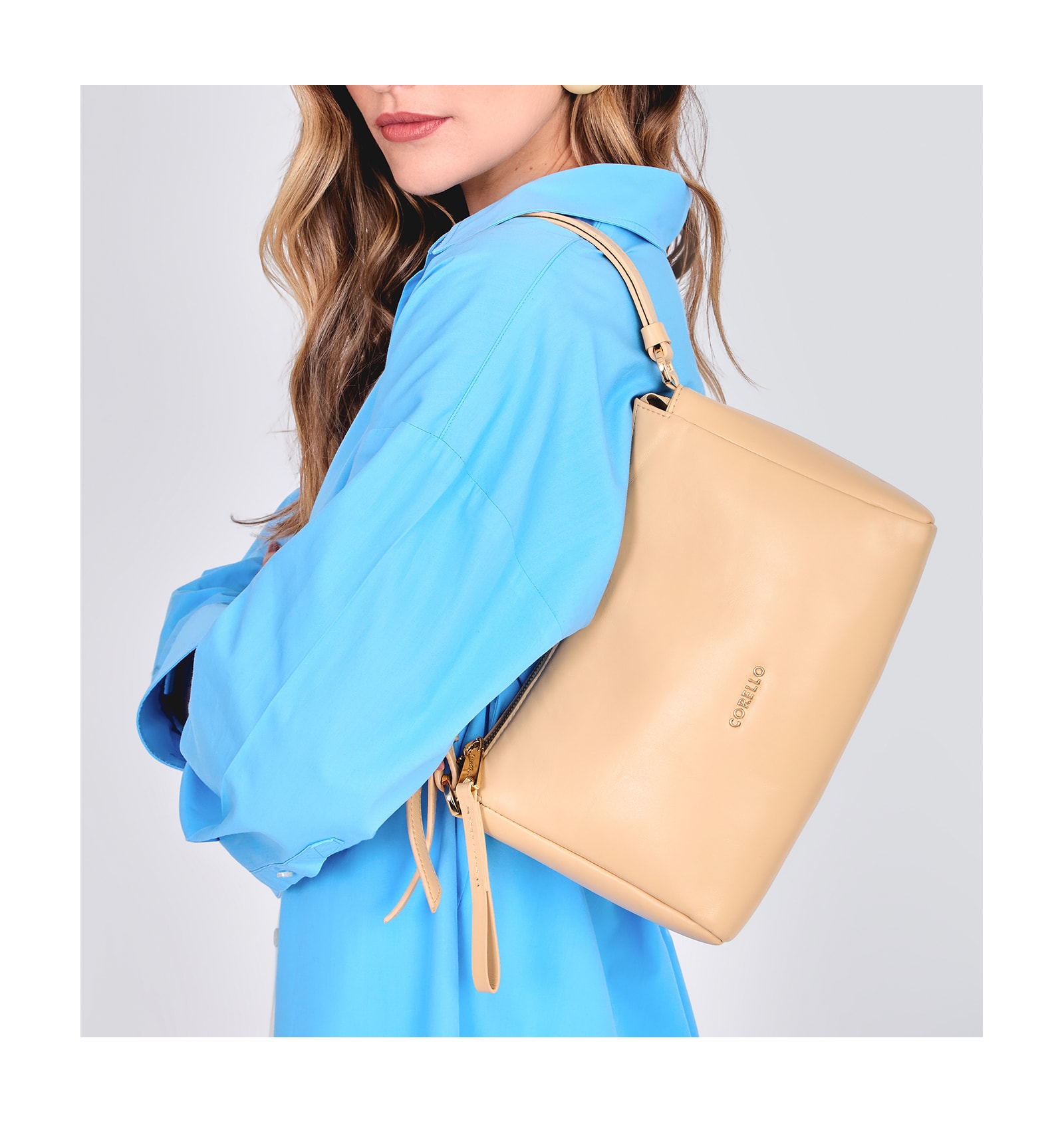 Bolsa De Ombro Couro Amarelo