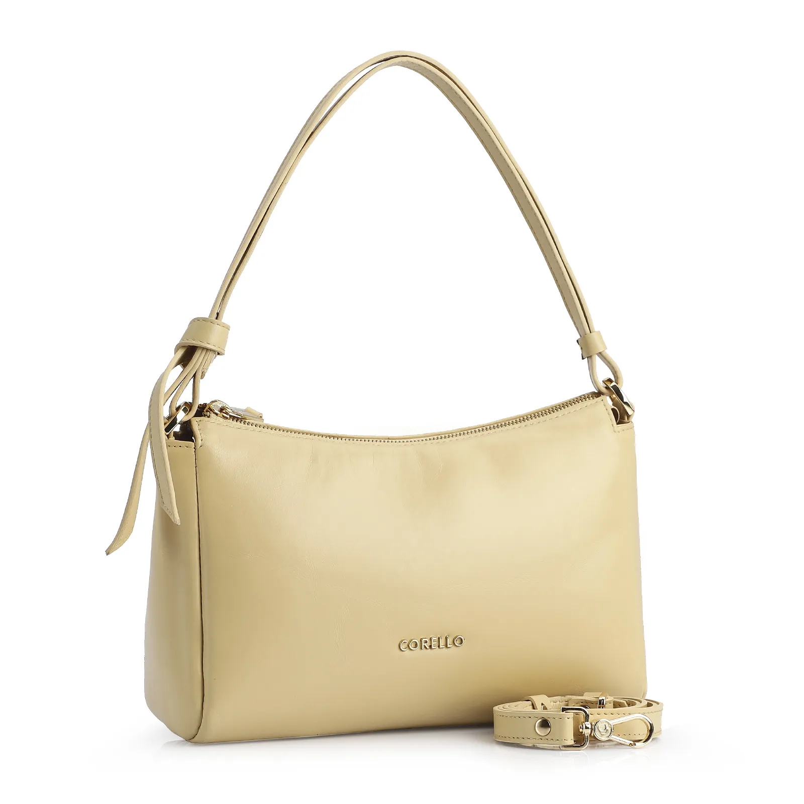 Bolsa De Ombro Couro Amarelo