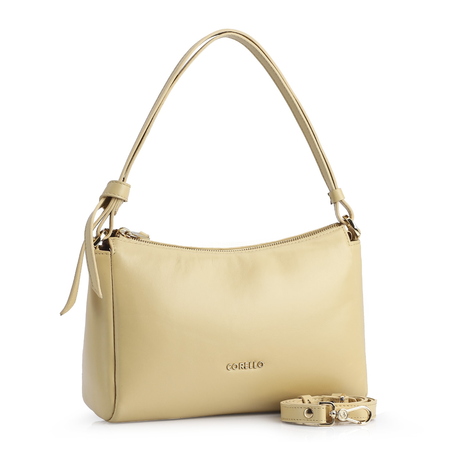 Bolsa De Ombro Couro Amarelo