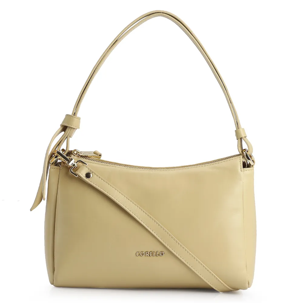 Bolsa De Ombro Couro Amarelo