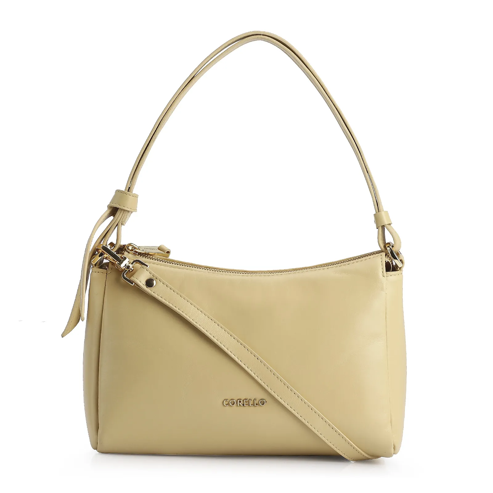Bolsa De Ombro Couro Amarelo
