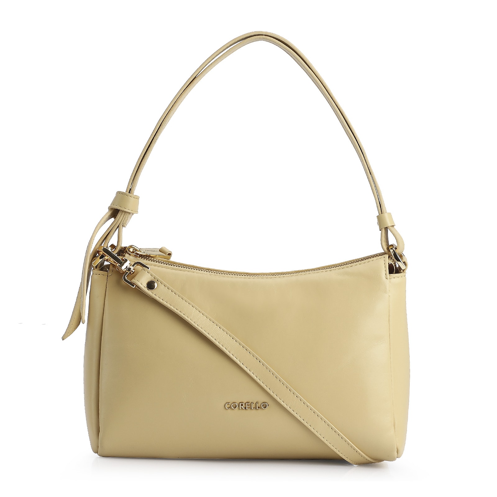 Bolsa De Ombro Couro Amarelo