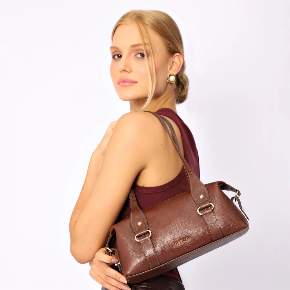 Bolsa De Ombro Couro Antique Marrom - imagem 2