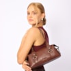 Bolsa De Ombro Couro Antique Marrom - imagem 2