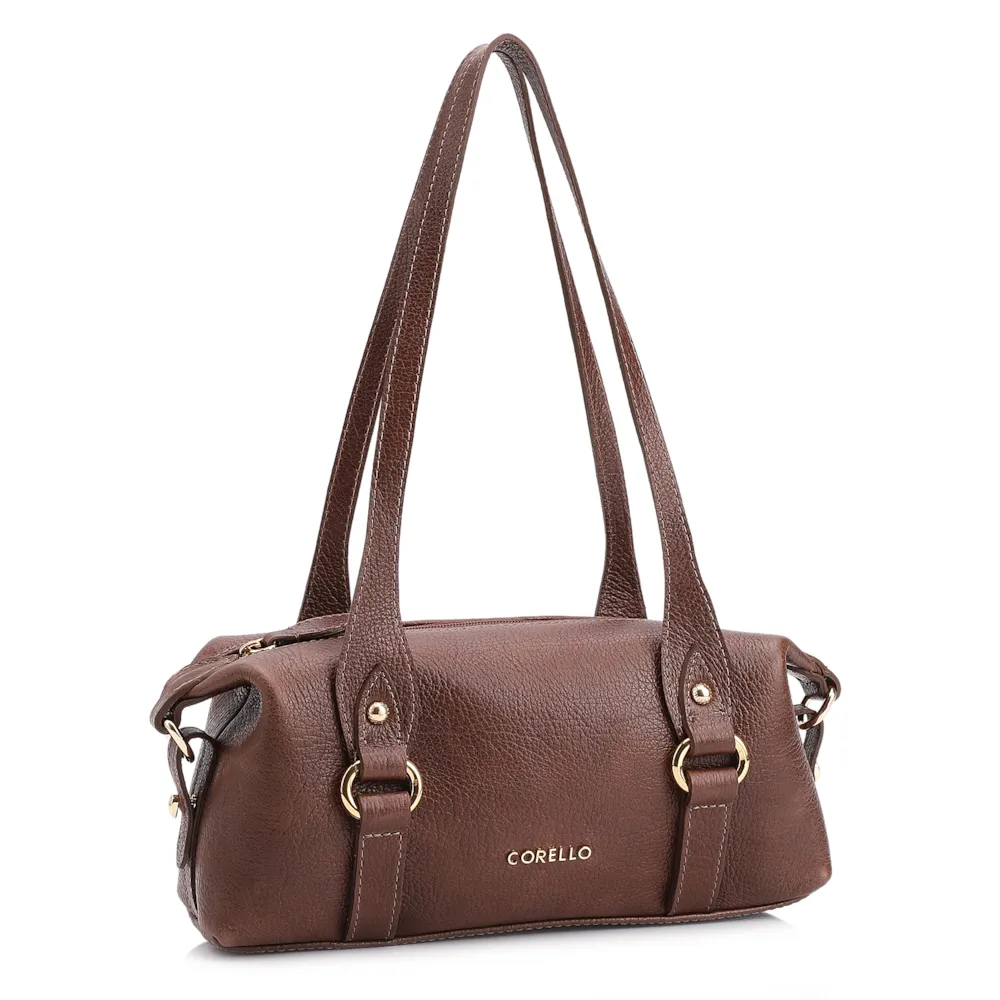 Bolsa De Ombro Couro Antique Marrom - imagem 3