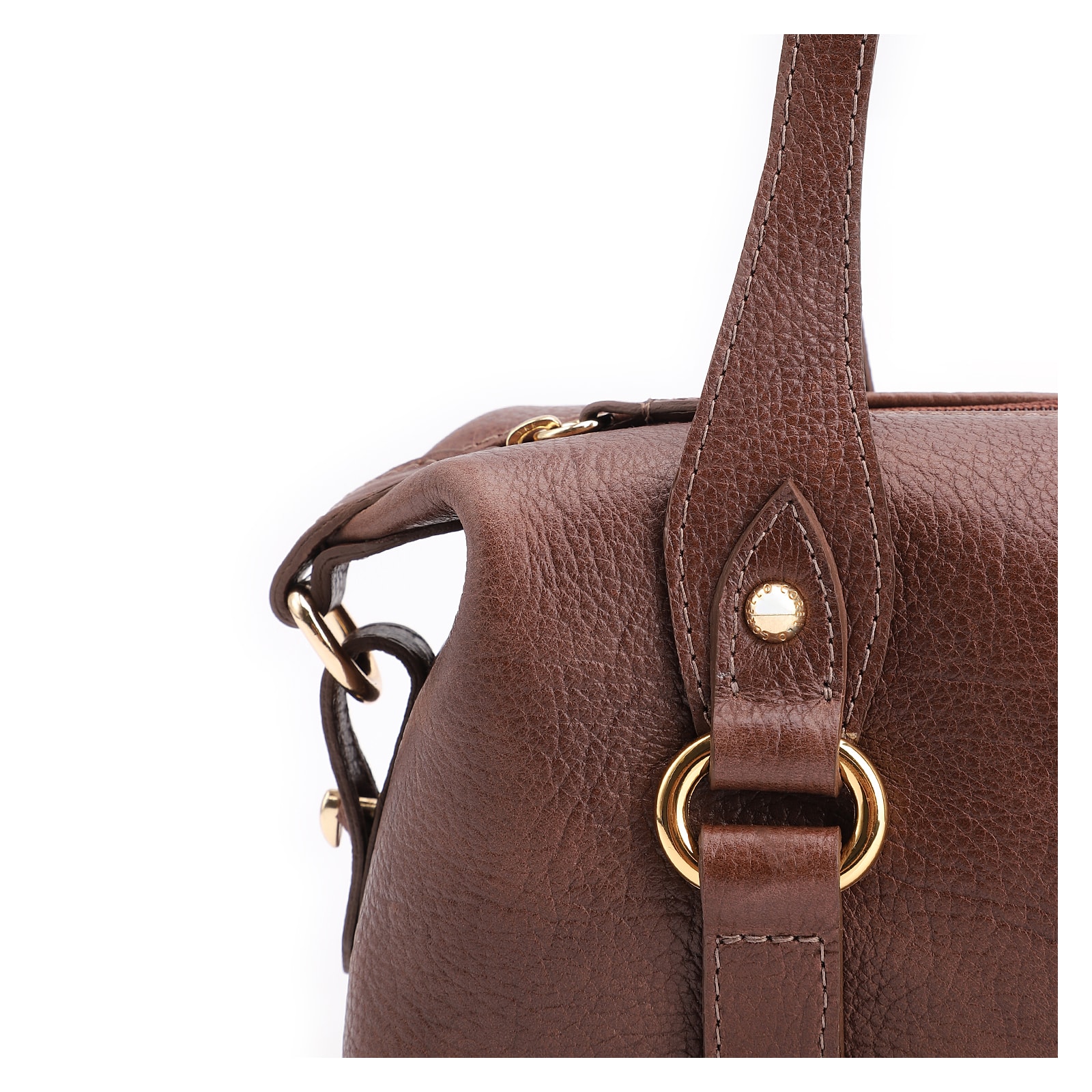 Bolsa De Ombro Couro Antique Marrom