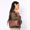 Bolsa De Ombro Couro Antique Marrom - imagem 2
