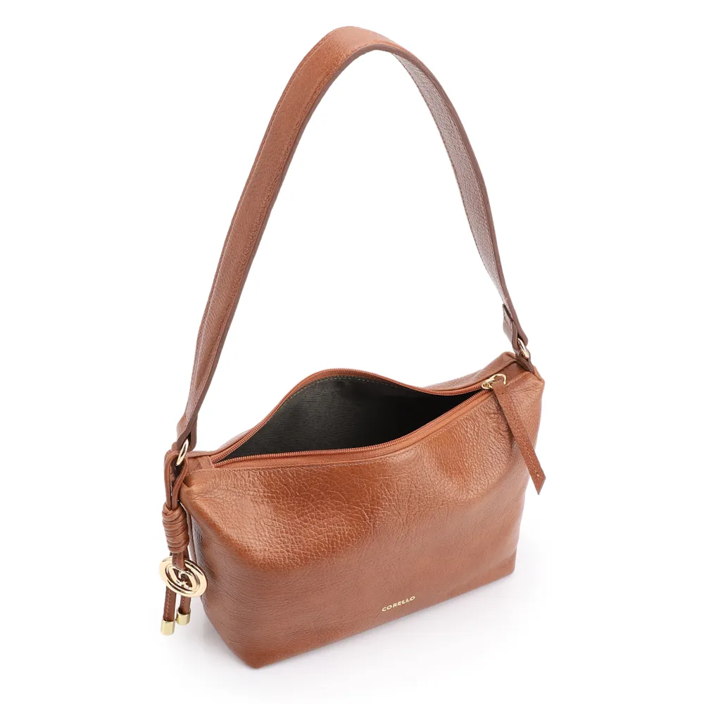 Bolsa De Ombro Couro Antique  Marrom Claro - imagem 4