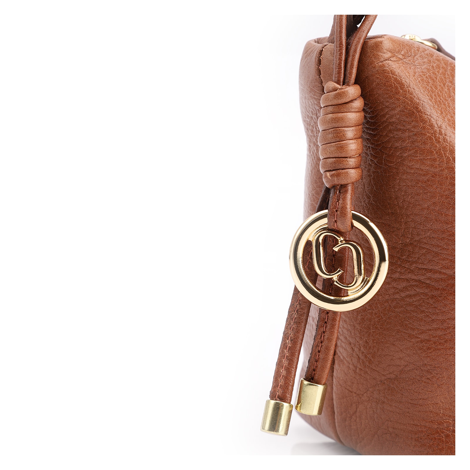 Bolsa De Ombro Couro Antique  Marrom Claro