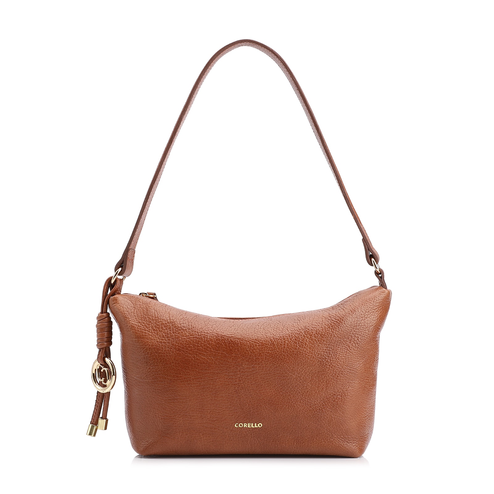 Bolsa De Ombro Couro Antique  Marrom Claro
