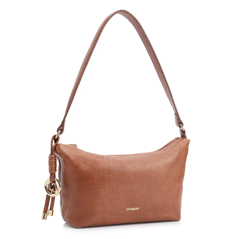 Bolsa De Ombro Couro Antique  Marrom Claro - imagem 2