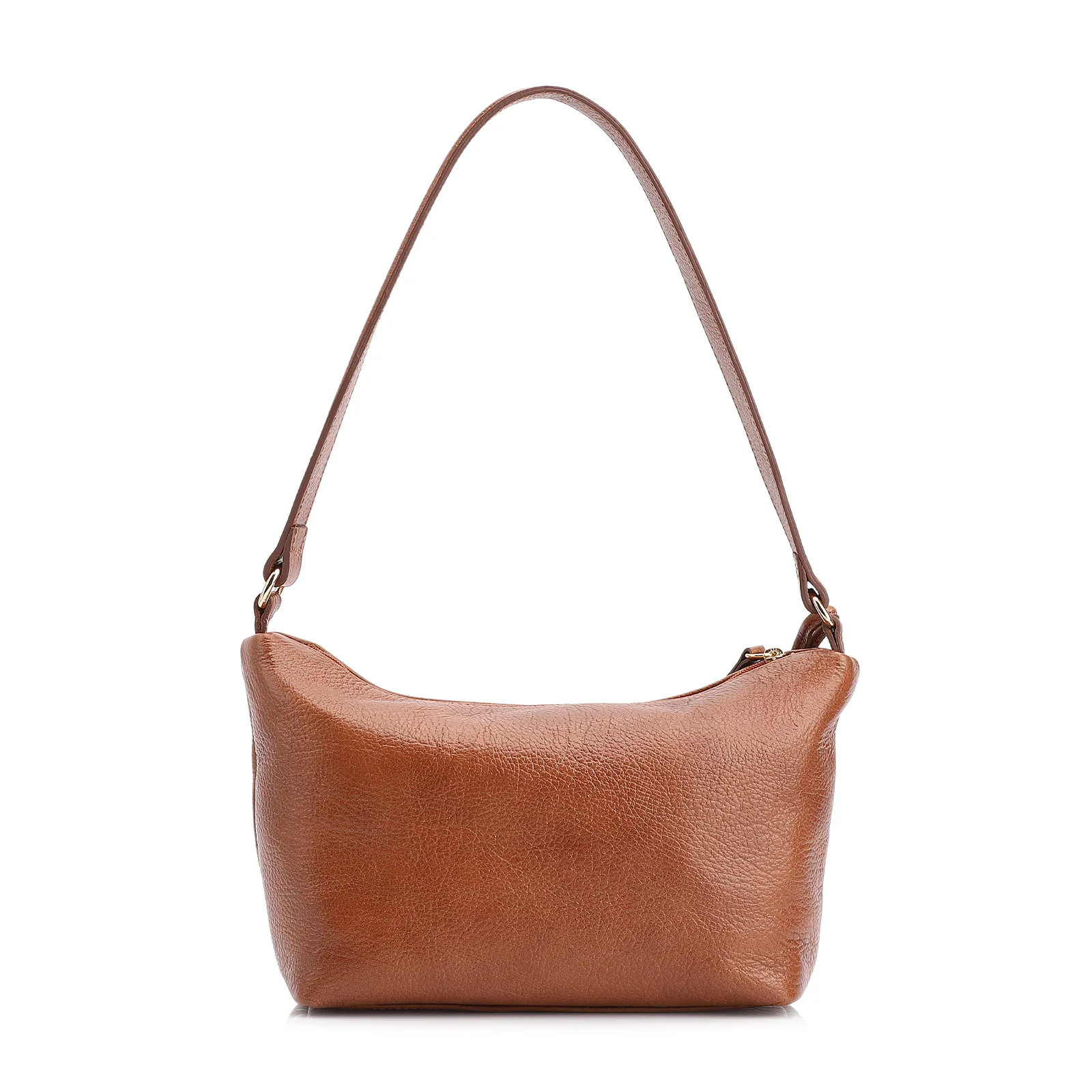 Bolsa De Ombro Couro Antique  Marrom Claro