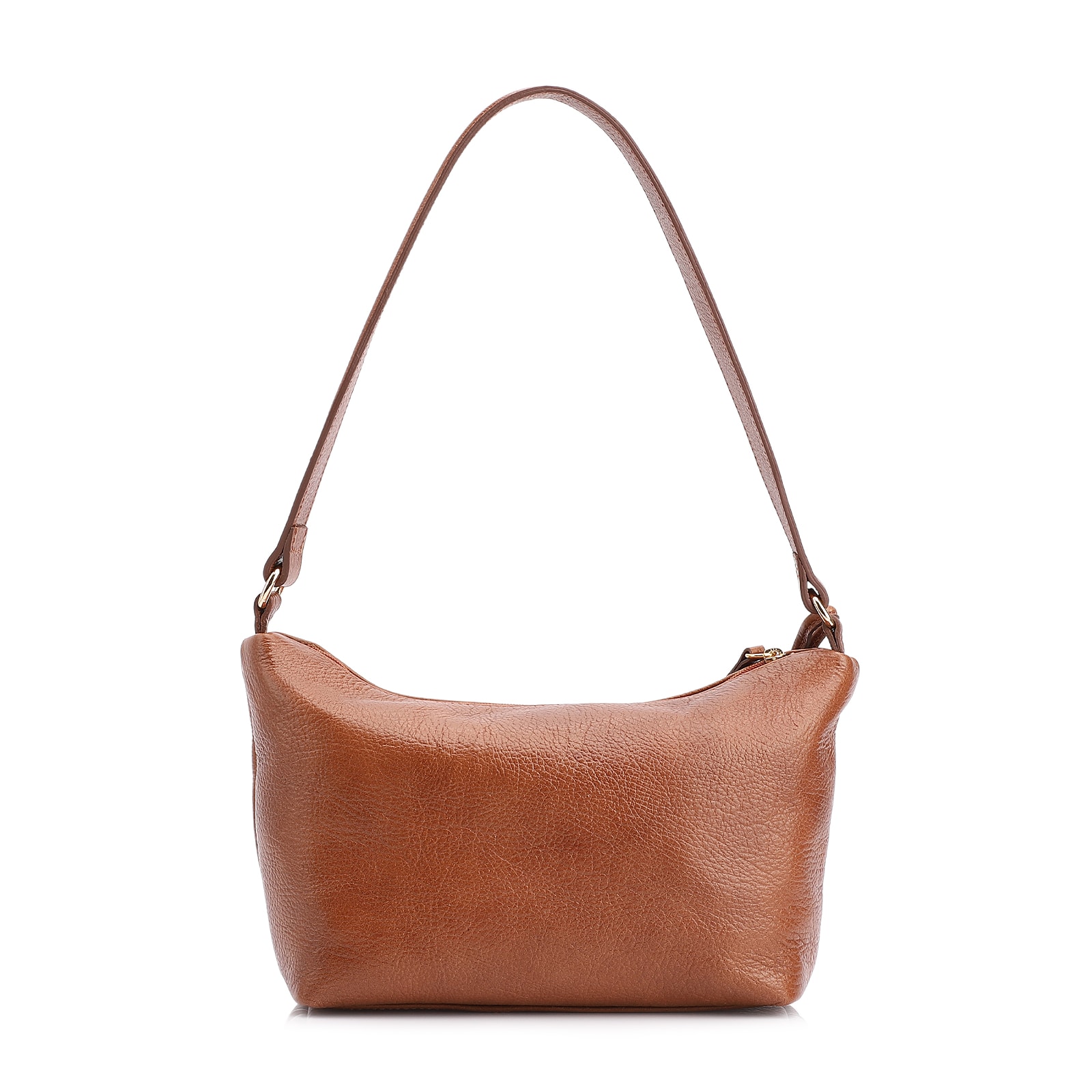 Bolsa De Ombro Couro Antique Marrom Claro