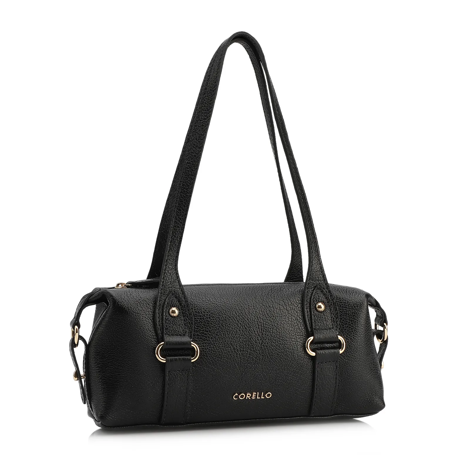 Bolsa De Ombro Couro Antique Preto
