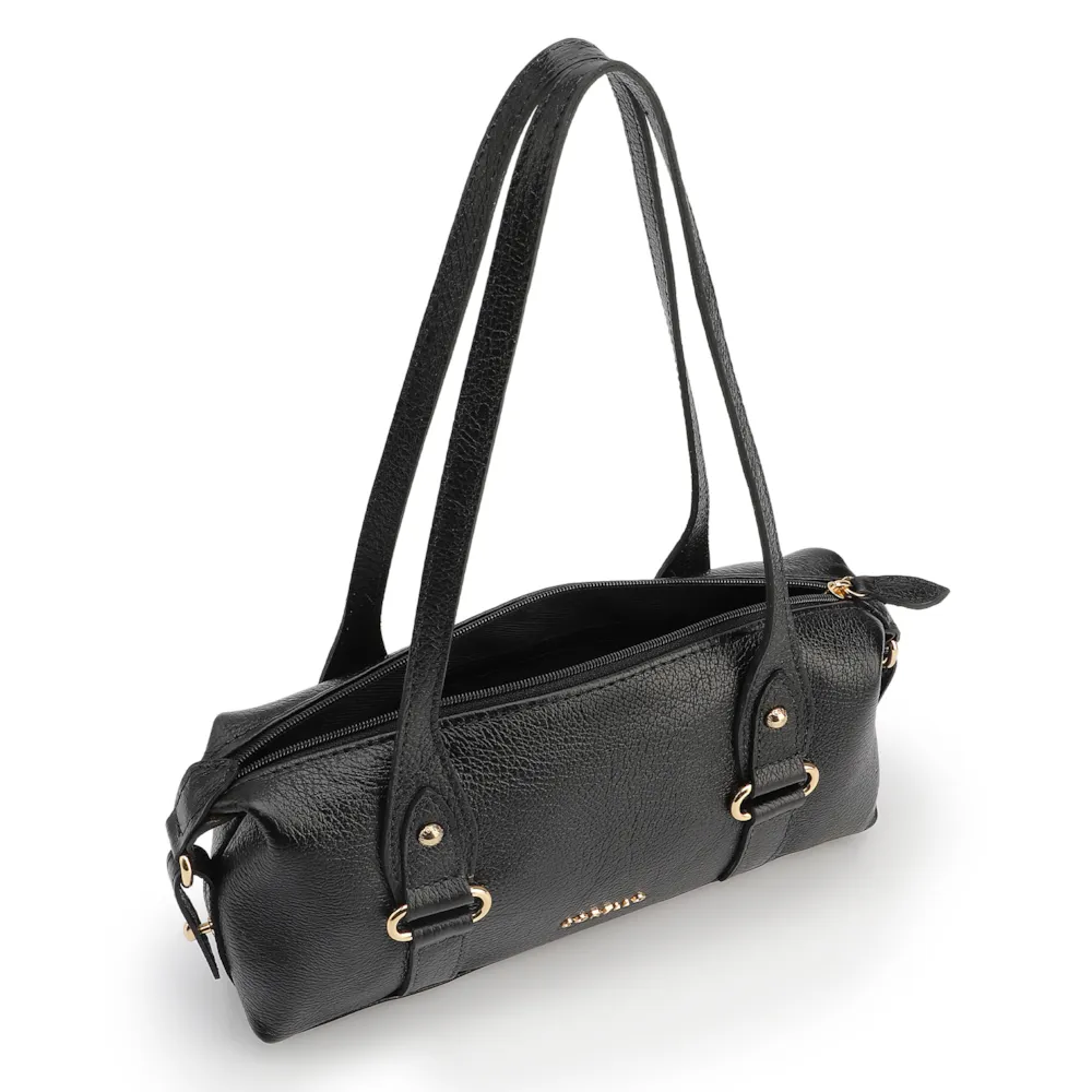 Bolsa De Ombro Couro Antique Preto - imagem 4