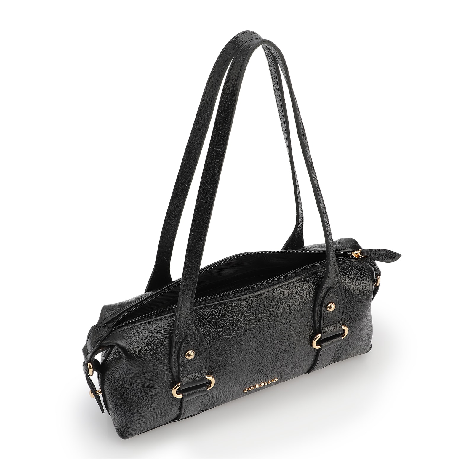 Bolsa De Ombro Couro Antique Preto