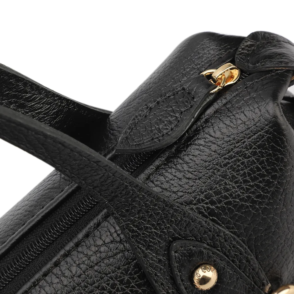 Bolsa De Ombro Couro Antique Preto - imagem 5