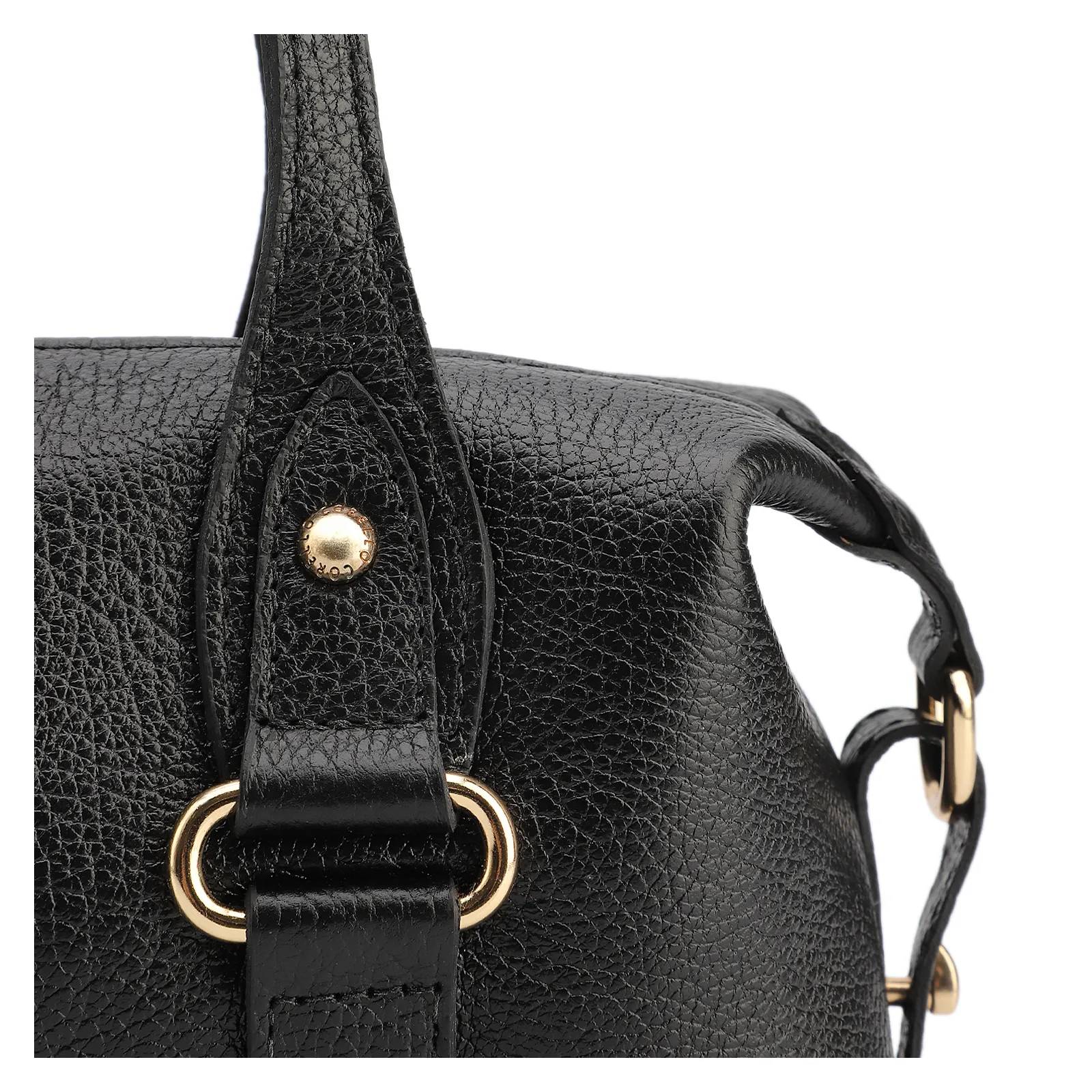 Bolsa De Ombro Couro Antique Preto