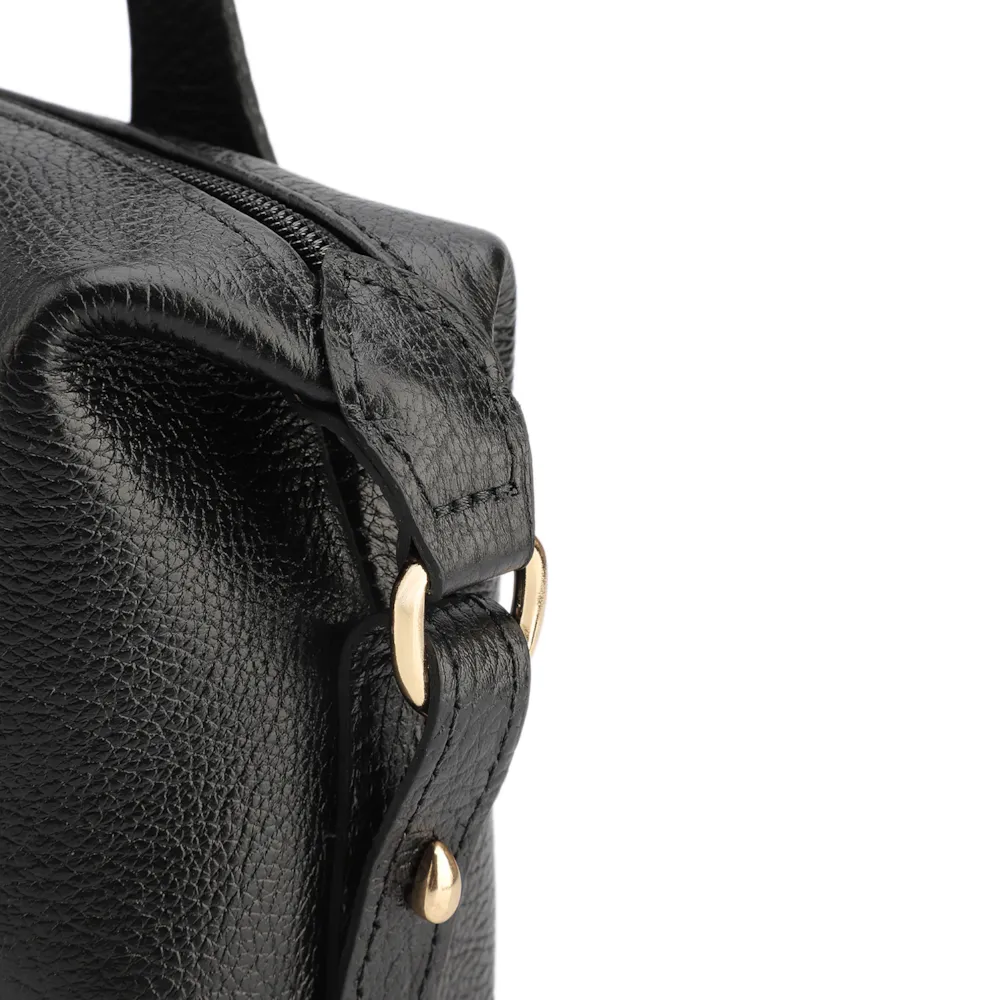 Bolsa De Ombro Couro Antique Preto - imagem 8