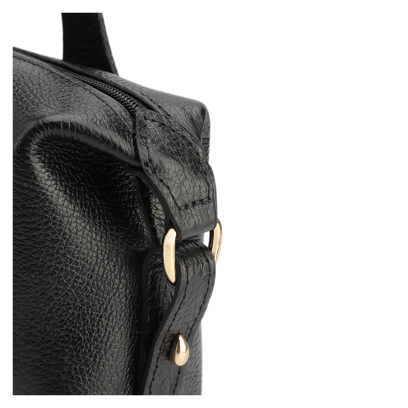 Bolsa De Ombro Couro Antique Preto