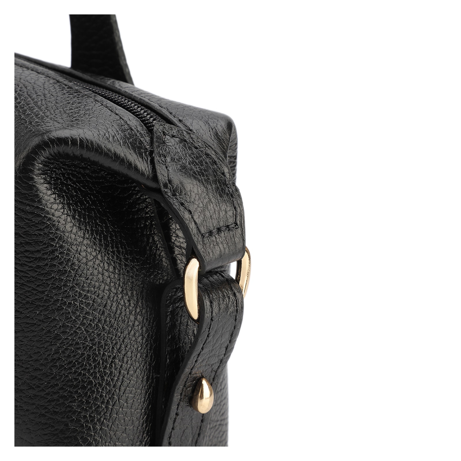 Bolsa De Ombro Couro Antique Preto