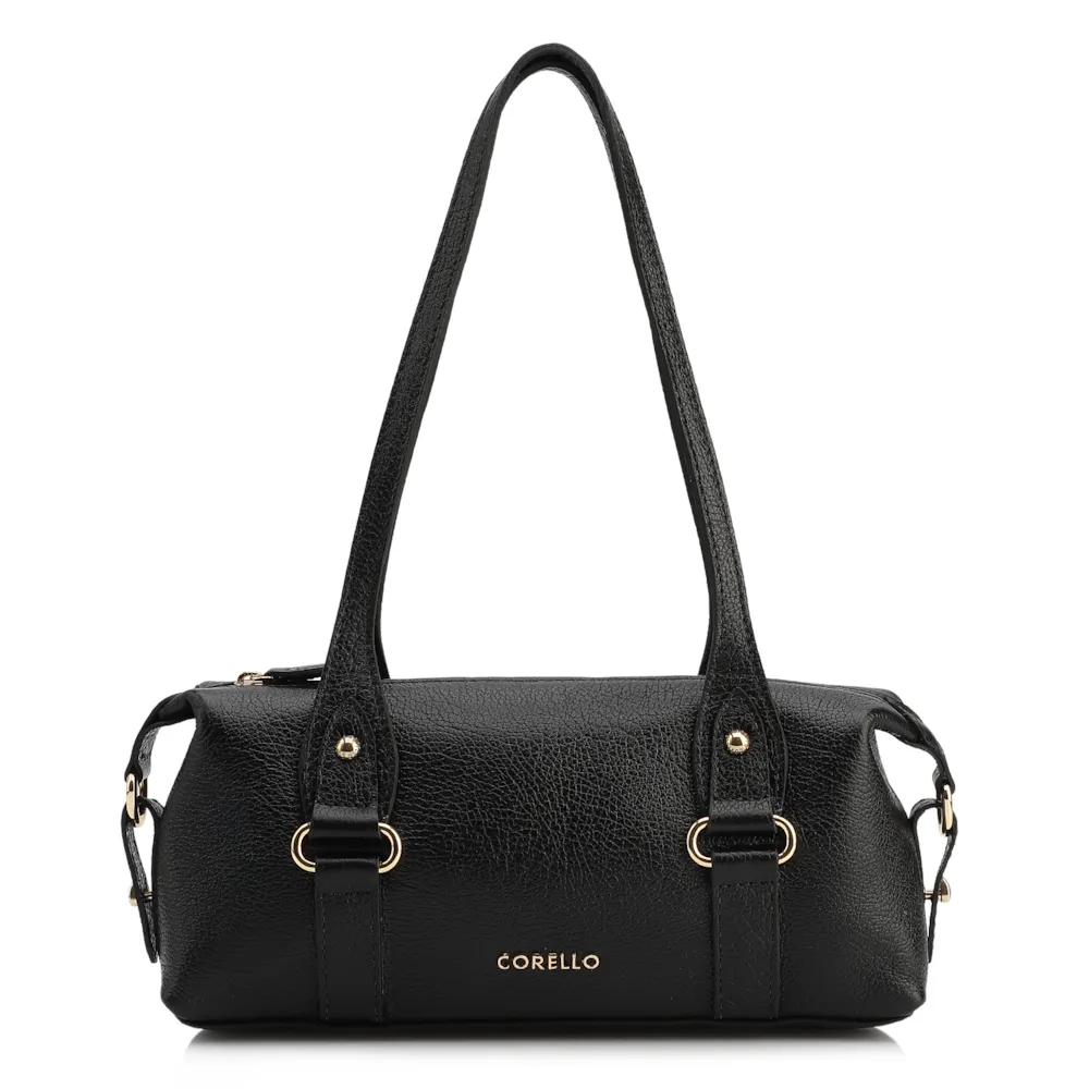 Bolsa De Ombro Couro Antique Preto