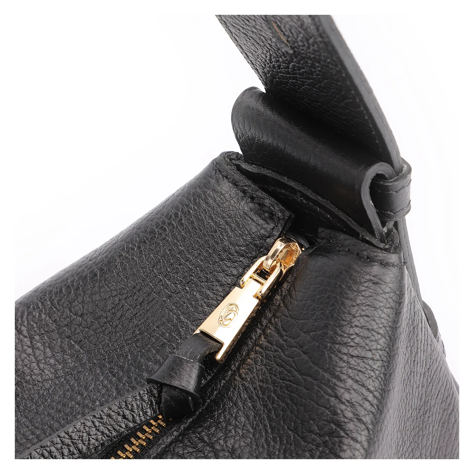 Bolsa De Ombro Couro Antique Preto