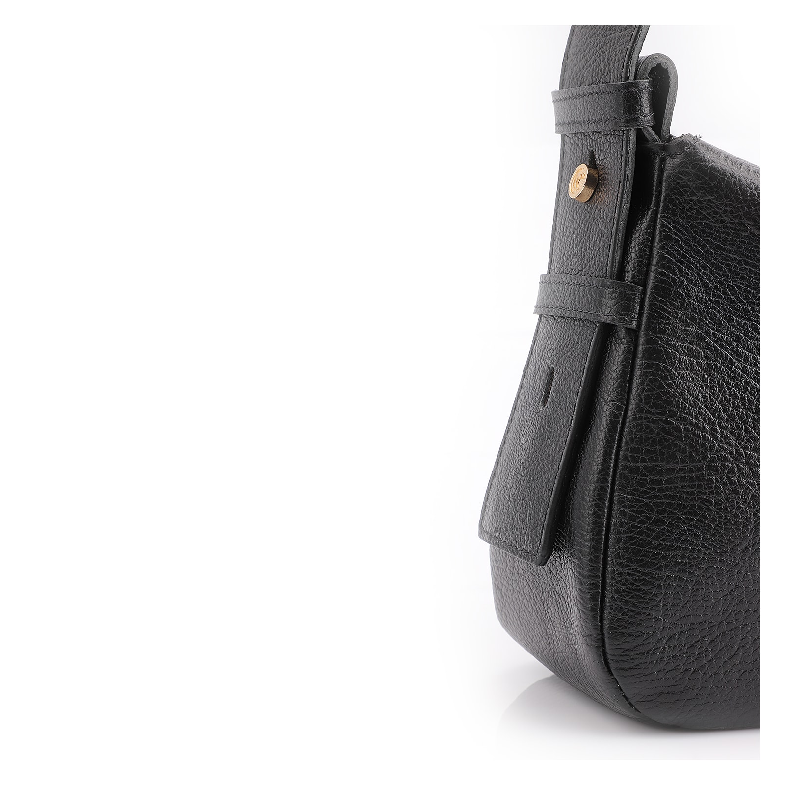 Bolsa De Ombro Couro Antique Preto