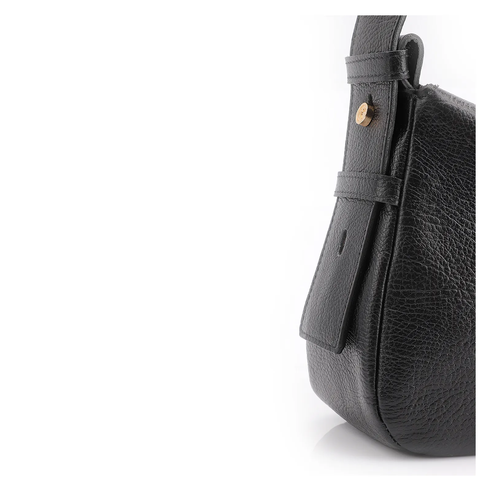 Bolsa De Ombro Couro Antique Preto