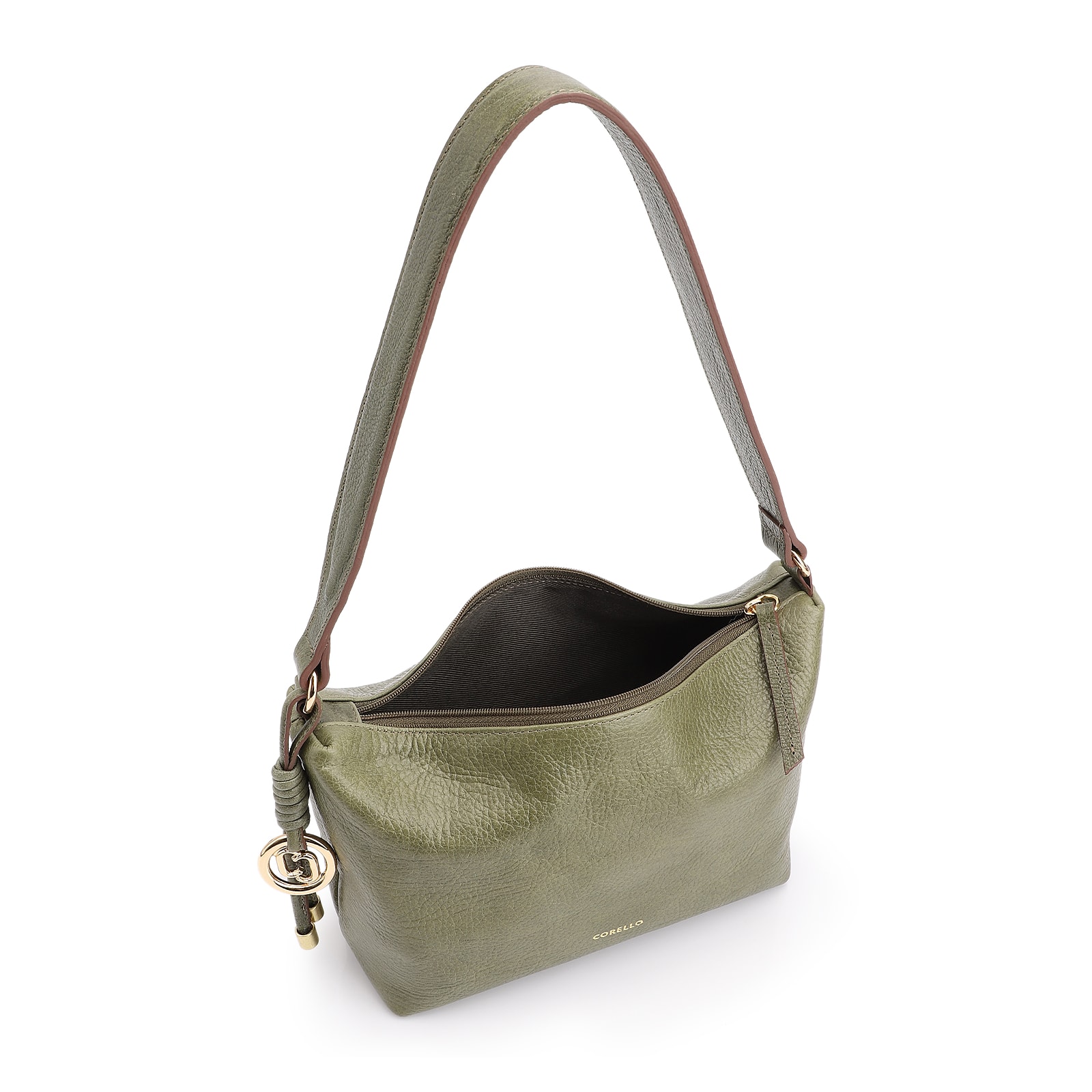 Bolsa De Ombro Couro Antique Verde