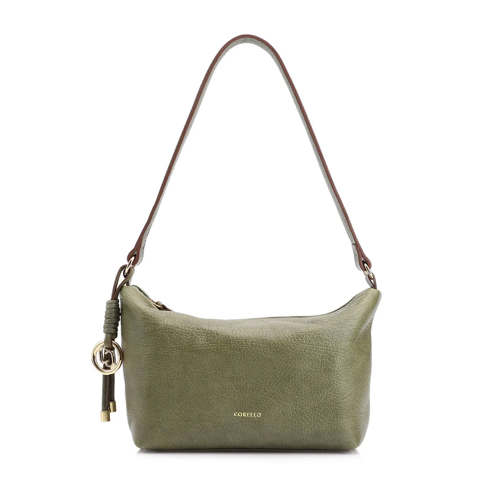 Bolsa De Ombro Couro Antique Verde