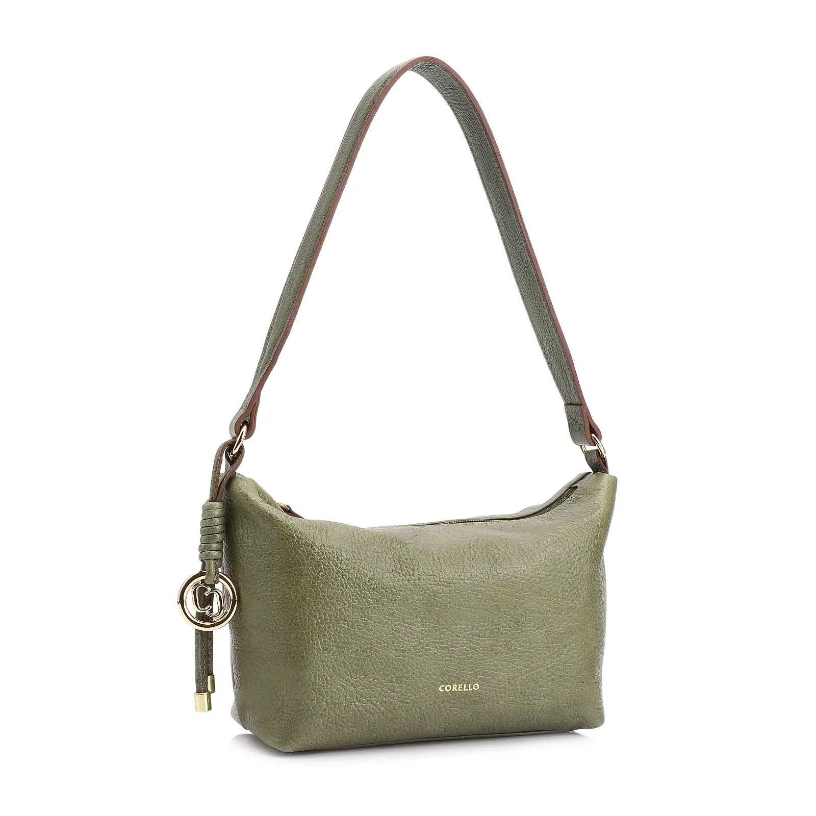 Bolsa De Ombro Couro Antique Verde
