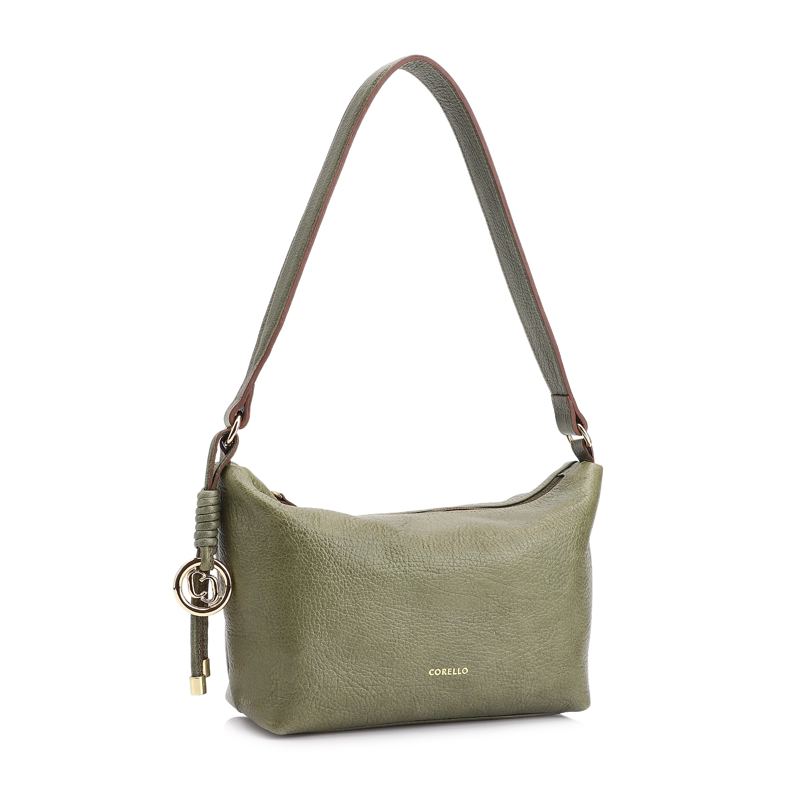 Bolsa De Ombro Couro Antique Verde