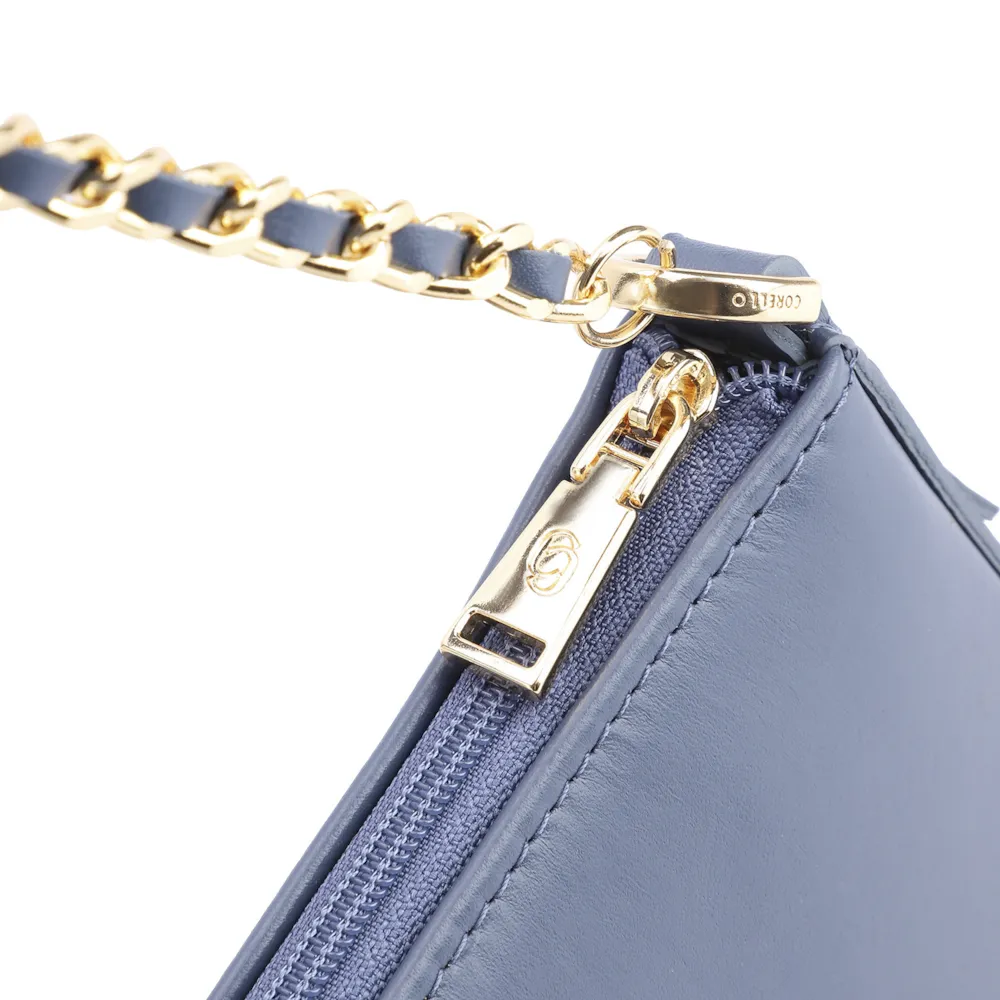 Bolsa De Ombro Couro Azul - imagem 5