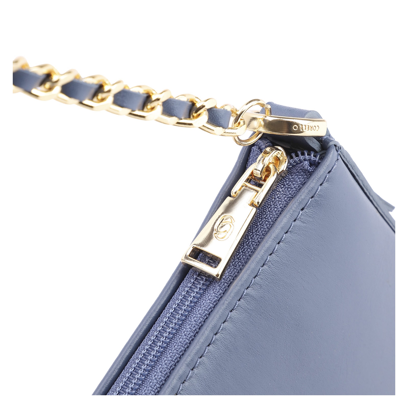 Bolsa De Ombro Couro Azul