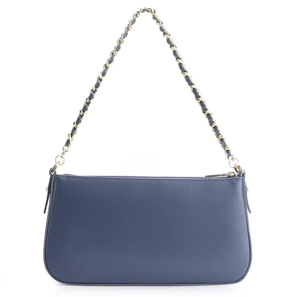 Bolsa De Ombro Couro Azul - imagem 3
