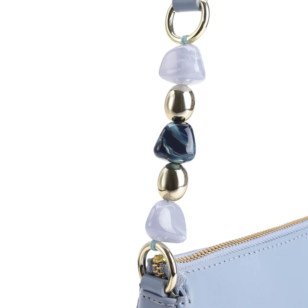 Bolsa De Ombro Couro Azul - imagem 5