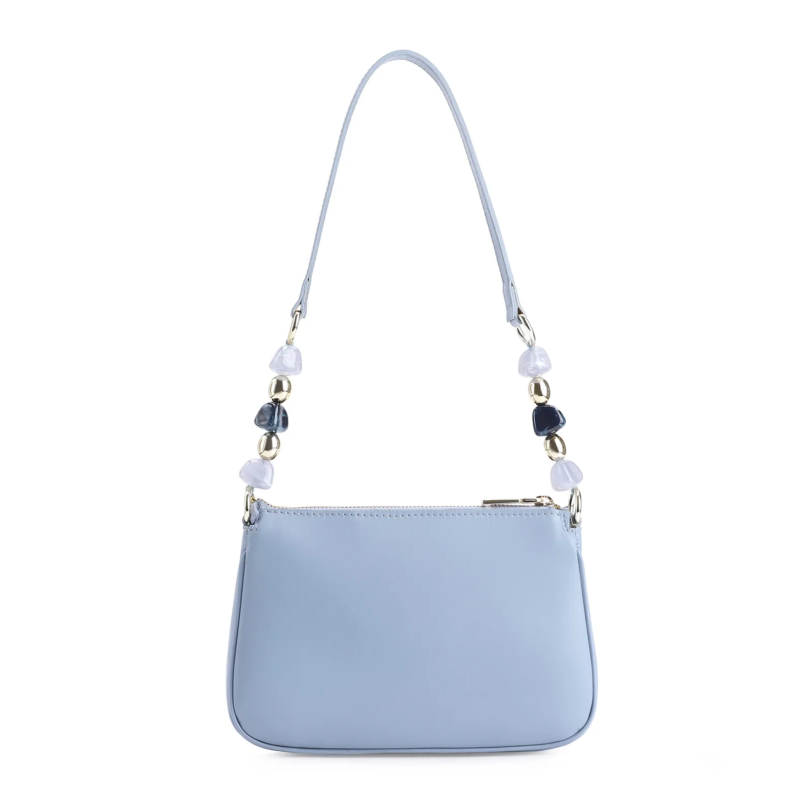 Bolsa De Ombro Couro Azul